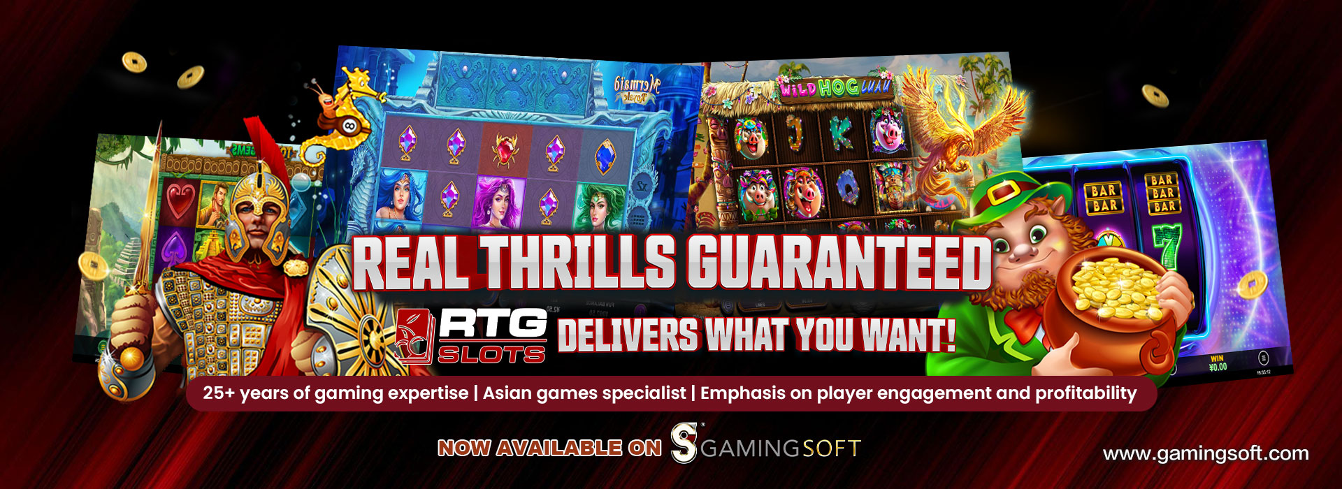 
RTG Slots Real Thrills guaranteed Delivers what you want Web Banner - GamingSoftWeb 
