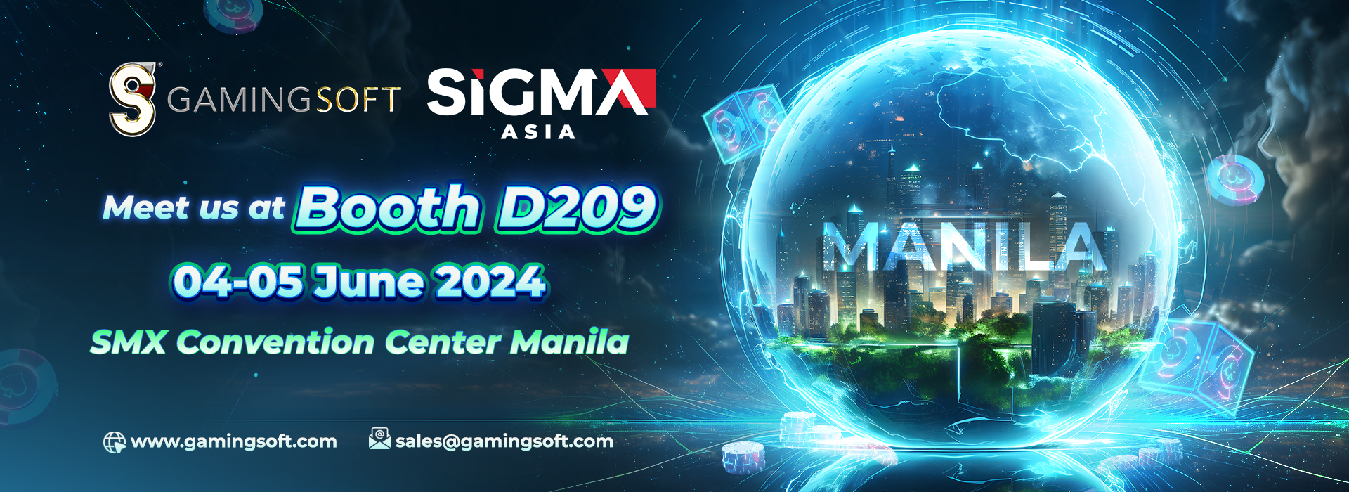 Sigma Asia 2024 Meet us at Booth D209 Web Banner - GamingSof