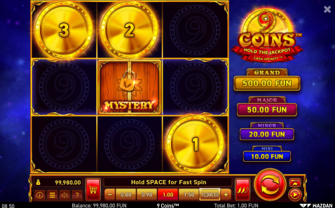 9 Coins is a Slots Game Provided by the Vendor Partner Wazdan - GamingSoft