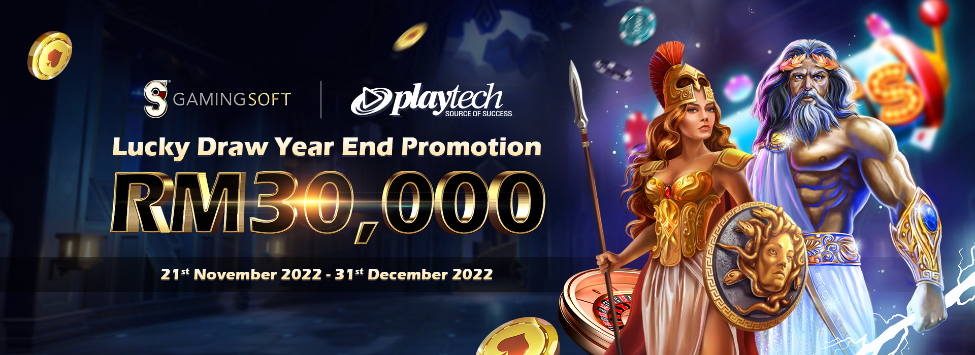 Gamingsoft Playtech Year end Lucky Draw Web Banner - GamingSoft