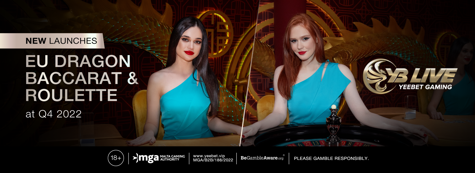 YeeBet Gaming EU Dragon Baccarat and Roulette - GamingSoft Connect