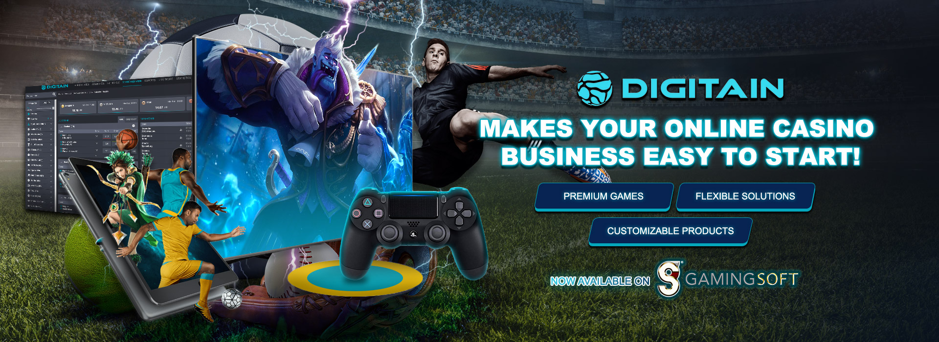 Digitain makes your online casino business easy to start Web Banner - GamingSoft