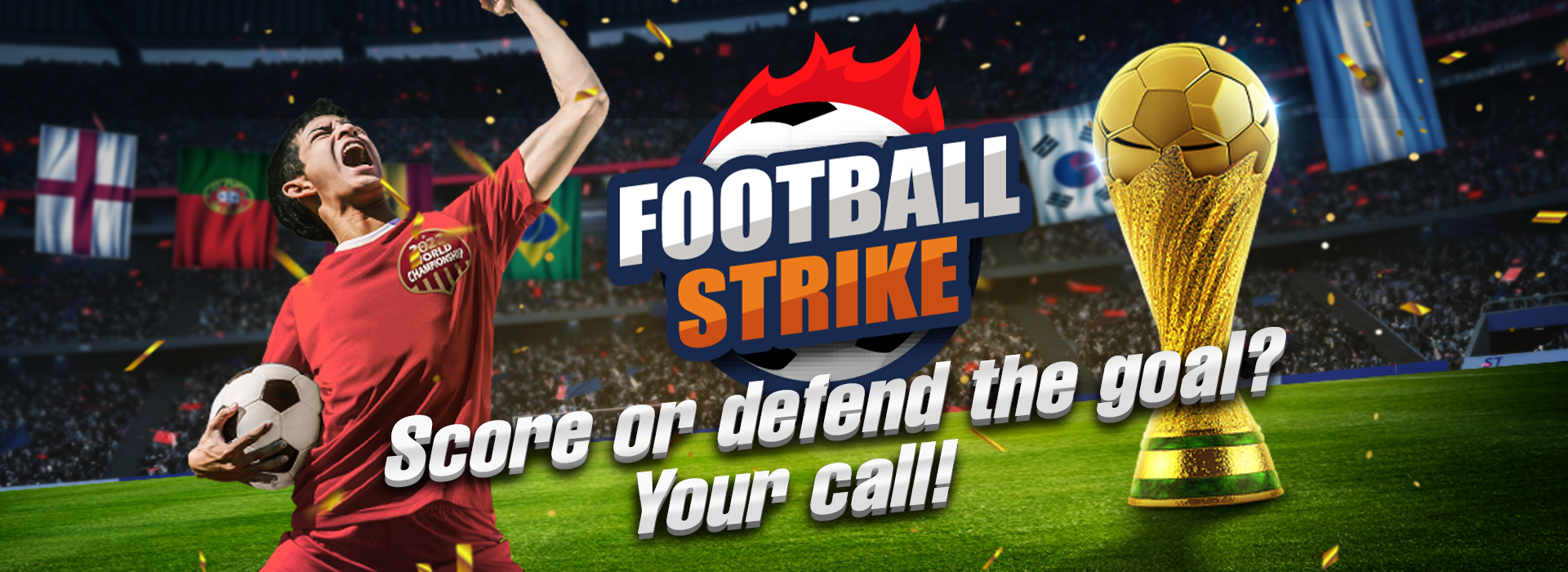 Funky Games Football Strike with World Cup Web Banner - GamingSoft