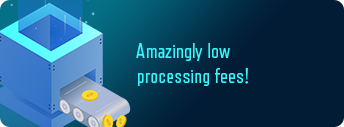 Amazingly low processing fees!