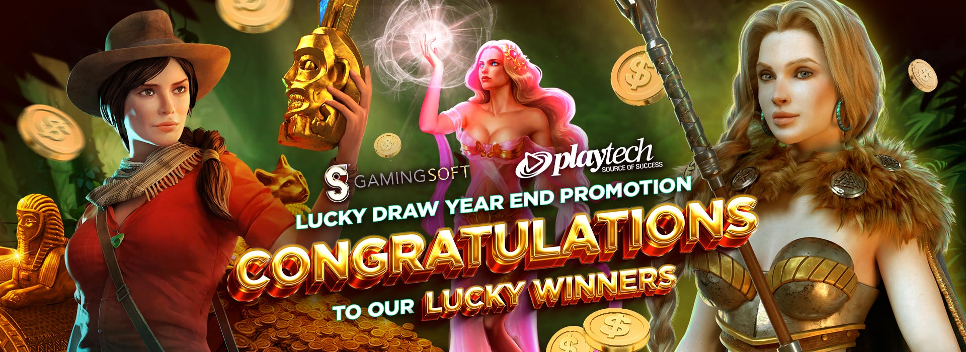 Congratulations! “GamingSoft - Playtech Lucky Draw Year End Promotion” Draw 2 Winner Announcement 
