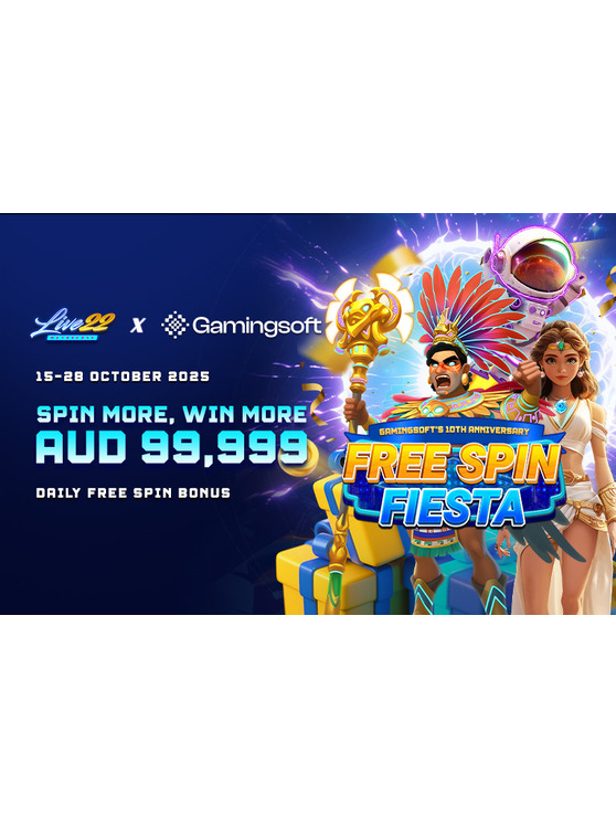 🎉 Live22 x GamingSoft 10th Anniversary - Free Spin Fiesta! 🎰