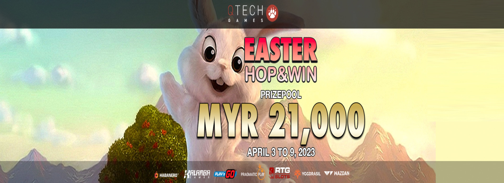 QTech Games would like to invite you and your players to “Easter Hop and Win!