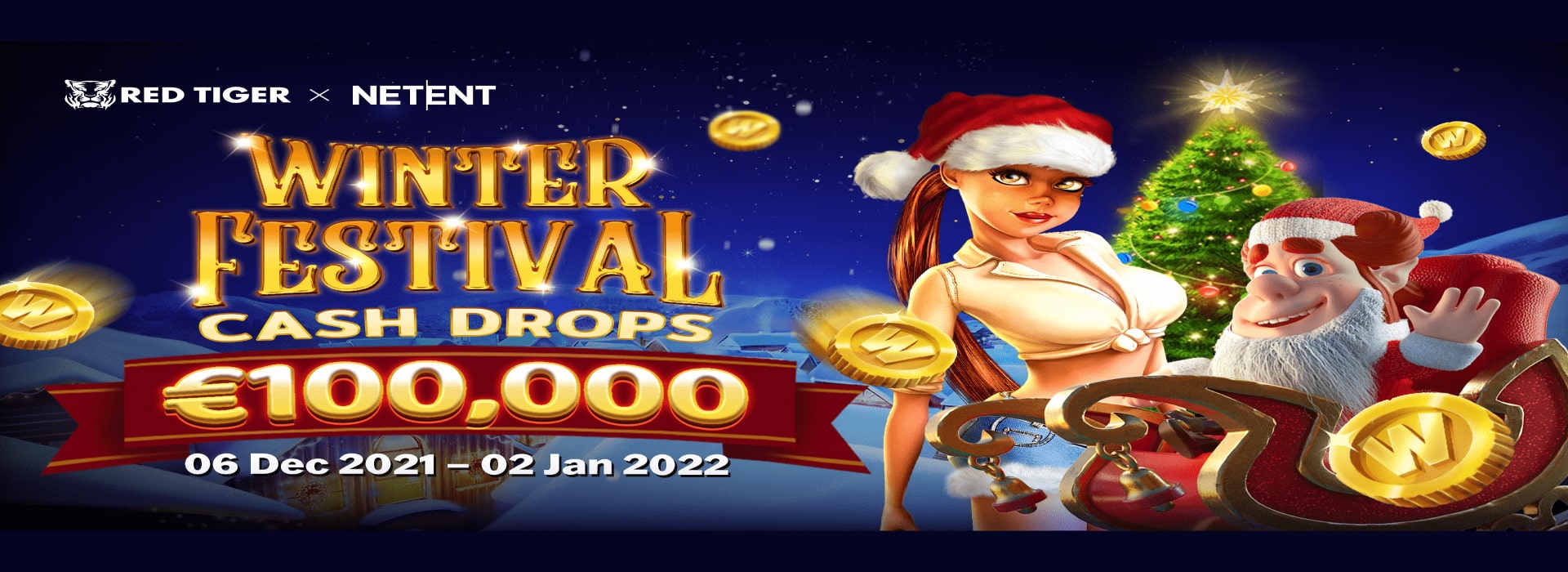 Red Tiger & Netent Winter Festival Cash Drops