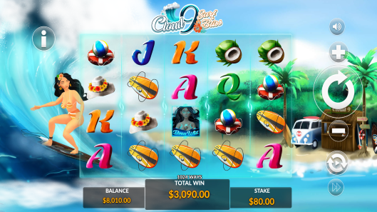 Cloud 9 Surf Bliss is a Slots Game Provided by the Vendor Partner Elysium - GamingSoft