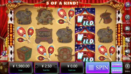 Amazing Circus is a Slot Game Provided by the Vendor Partner Creative Gaming - GamingSoft