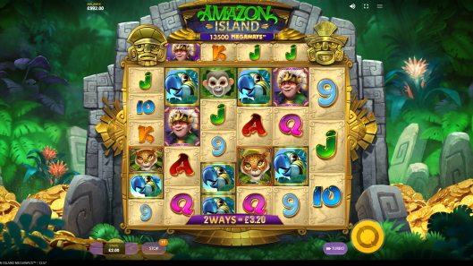 Amazon Island Megaways is a Slot Game Provided by the Vendor Partner Red Tiger - GamingSoft