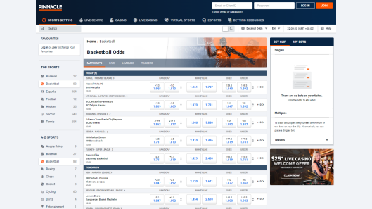 Basketball is a sportsbook Provided by the Vendor Partner Pinnacle - GamingSoft