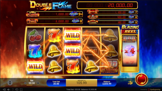 Double Flame Blazing is a Slot Game Provided by the Vendor Partner Spadegaming - GamingSoft