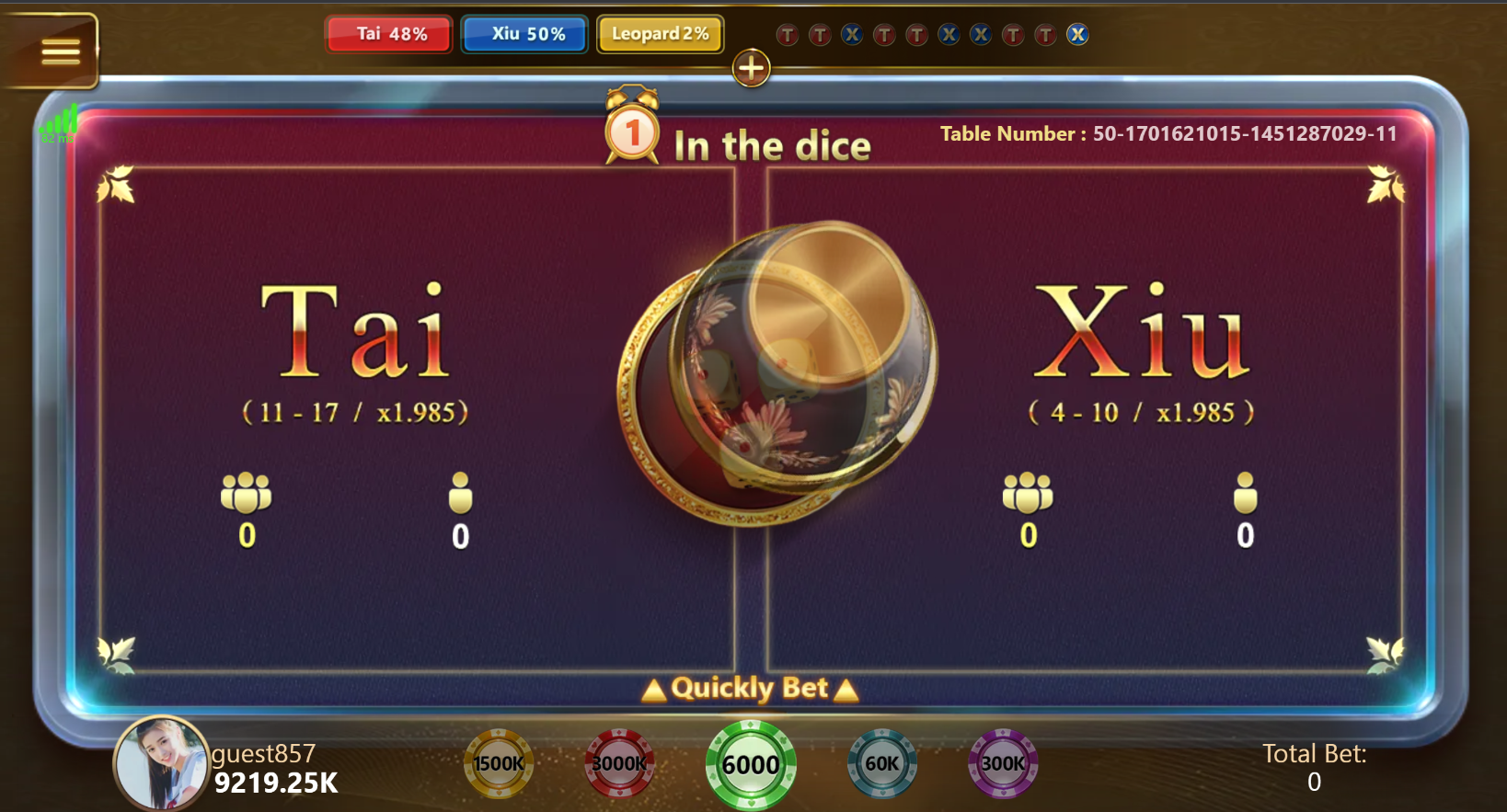 The Tai Xiu Game From V8 Poker Table Games