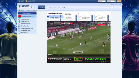 Virtual Sports is a sportsbook Provided by the Vendor Partner SBOBET - GamingSoft