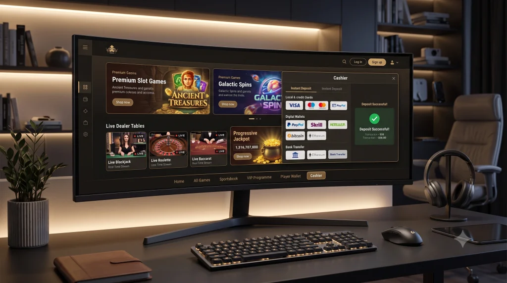 Online casino payment gateway supporting fast deposits and withdrawals