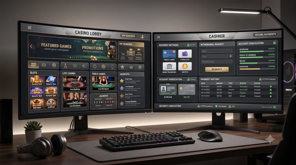 Premium online casino payment system designed for fast deposits and player retention
