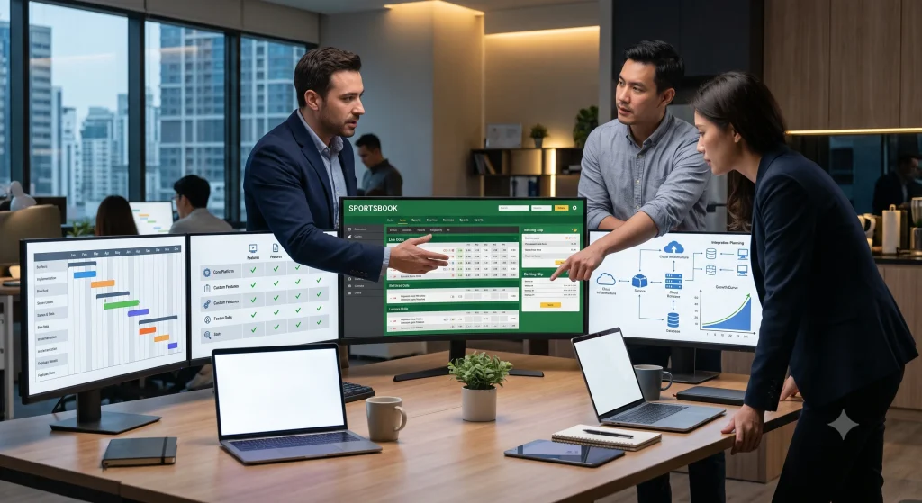 Sportsbook platform selection process comparing white label and custom sportsbook solutions